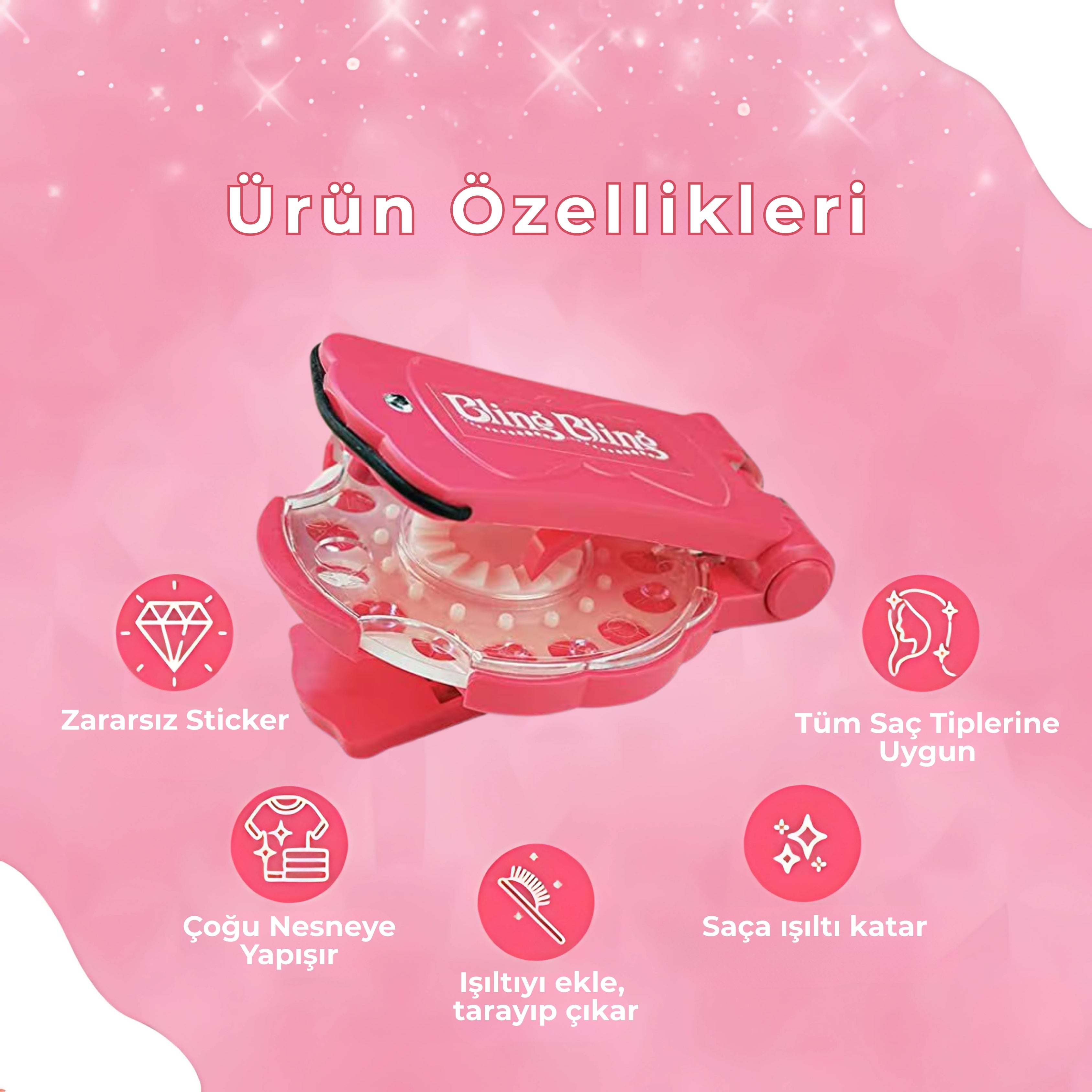 Bling Bling® Saç Aksesuar Sticker