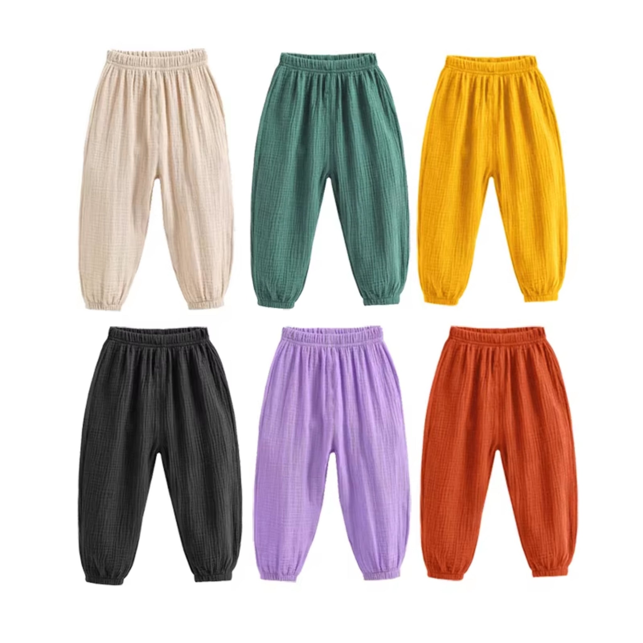 Çocuk Yazlık Elastik Harem Pantolon Unisex